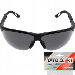 YATO OKULARY OCHRONNE PRZYCIEMNIANE ROBOCZE BHP OCHRONA OCZU SZARE YT-7366