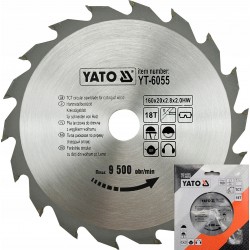 YATO PIŁA TARCZOWA WZDŁUŻNE KĄTOWE CIĘCIE DREWNA WIDIOWA 160MM 18Z YT-6055