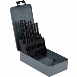 STHOR WIERTŁA DO METALU CZARNE HSS 1,0-10,0 MM / 19 SZTUK W KASECIE 22190