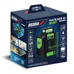 DEDRA LASER KRZYŻOWY POZIOMICA LASEROWA 360° ZIELO