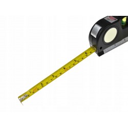 POZIOMICA LASEROWA KRZYŻOWA LED z MIARKĄ 2,5m