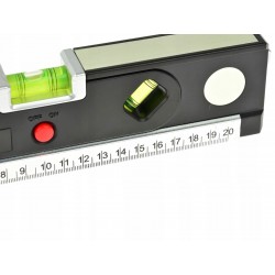 POZIOMICA LASEROWA KRZYŻOWA LED MIARA 1,5M BATERIE