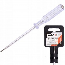 YATO PRÓBNIK NAPIĘCIA 125V-250V 3x190mm WSKAŹNIK