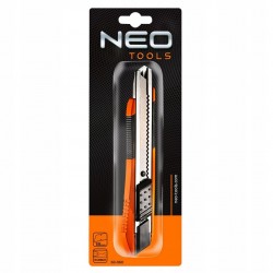 NEO NÓŻ OSTRZE ŁAMANE 18MM GUMOWANE WYKOŃCZENIE