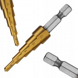 HOGERT HT6D321 WIERTŁO STOPNIOWE STOŻKOWE 4-12MM