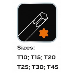 NEO ZESTAW KLUCZY KLUCZE TORX TYP T 6 SZTUK WKŁAD DO SZAFKI SZUFLADY 84-264
