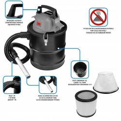 GRAPHITE ODKURZACZ POPIOŁU SEPARATOR 18V 15L +2Ah