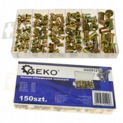 GEKO ZESTAW NITONAKRĘTEK STALOWYCH M3-M10 NITONAKRĘTKI + PUDEŁKO G02912