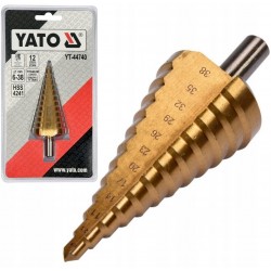 YATO WIERTŁO WIELOSTOPNIOWE HSS STOŻKOWE 6 - 38 MM AZOTEK TYTANU YT-44740