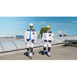 NEO SPODNIE DO PASA ROBOCZE HD+ BIAŁE WZMOCNIONE OXFORD 81-120 r. XXL/58