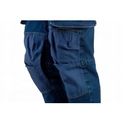 NEO SPODNIE ROBOCZE DENIM DO PASA WZMOCNIONE BAWEŁNA OXFORD XXL/56 + PASEK