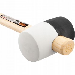 RICHMANN MŁOTEK GUMOWY 90 BIAŁO-CZARNY RĄCZKA DREWNO JESIONOWE C2604