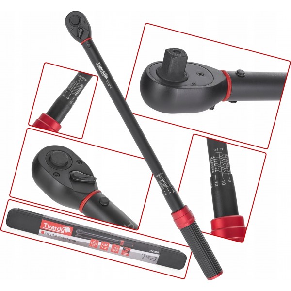 TVARDY KLUCZ DYNAMOMETRYCZNY 1/2" 50-330Nm PRAWY/LEWY GWINT ŚRUB T00254 TVARDY KLUCZ DYNAMOMETRYCZNY 1/2" 50-330Nm PRAWY/LEWY GWINT ŚRUB T00254