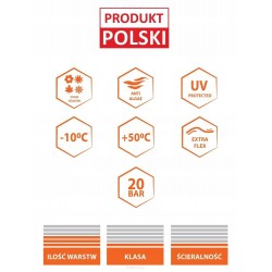 WĄŻ OGRODOWY 3-WARSTWOWY 20BAR 3/4'' 50M DO PODLEWANIA POLSKI + ZŁĄCZKI