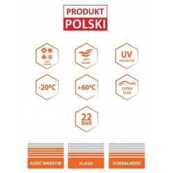 WĄŻ OGRODOWY GUMOWY 4-WARSTWOWY 20BAR 3/4'' 50M PODLEWANIA PRODUKT POLSKI