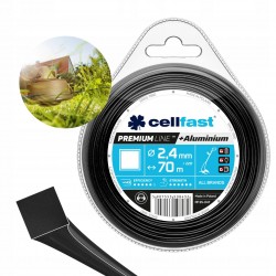 CELLFAST ZESTAW ŻYŁKA TNĄCA PODKASZARKI KWADRAT 2,4MM 70M 35-047 POLSKA