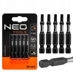 BITY UDAROWE S2, 50 MM T20 5 SZT NEO TOOLS 09-584