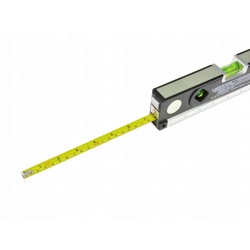 POZIOMICA LASEROWA KRZYŻOWA LED MIARA 1,5M BATERIE