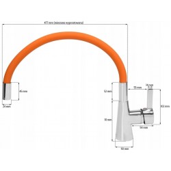 BATERIA ZLEWOZMYWAKOWA ELASTYCZNA WYLEWKA FLEXIBLE