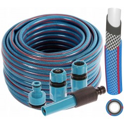 WĄŻ OGRODOWY 4-WARSTWOWY 22BAR 3/4'' 50M + ZŁĄCZKI