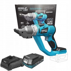 DEDRA AKUMULATOROWE NOŻYCE BLACHY STALI 18V + 2Ah