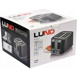 LUND TOSTER 1300-1500W CZARNY 4 TOSTA REGULACJA