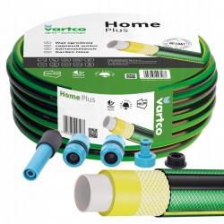 WĄŻ OGRODOWY 4-WARSTWOWY 27 BAR 1/2'' 50M + ZESTAW KOŃCÓWEK PRODUKT POLSKI