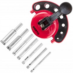 ZESTAW WIERTEŁ DIAMENTOWYCH PROWADNICA 4-12mm 8SZT