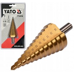 YATO WIERTŁO WIELOSTOPNIOWE HSS STOŻKOWE 6 - 38 MM AZOTEK TYTANU YT-44740