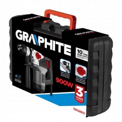 GRAPHITE MŁOT UDAROWY SDS+ 900W MŁOTOWIERTARKA 4J 3 FUNKCYJNY BIJAK WALIZKA