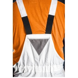 NEO SPODNIE ROBOCZE OGRODNICZKI SZELKI HD+ BIAŁE OXFORD 81-140 r. M/50