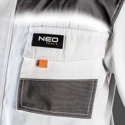NEO BLUZA KURTKA ROBOCZA POLAR HD+ BIAŁA ODBLASKOWA OXFORD 81-110 M/50