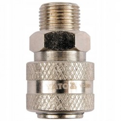 YATO SZYBKOZŁĄCZE GWINT ZEWN. 3/8'' SZYBKOZŁĄCZKA ŻEŃSKA NIKLOWANA YT-2391
