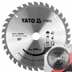 YATO TARCZA WIDIOWA DO DREWNA 185X36TX20MM DLA YT-82151;79257| YT-60622