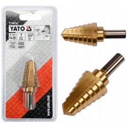 YT-44743 YATO WIERTŁO STOPNIOWE HSS SZYBKOTNĄCE STOŻKOWE TYTAN 14-26 mm