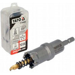 YATO OTWORNICA DO METALU 22 MM Z WĘGLIKIEM SPIEKANYM YG10X KORONKA TCT