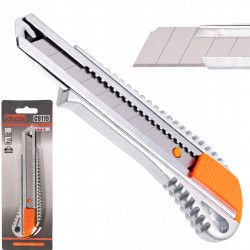 RICHMANN UNIWERSALNY NOŻYK DO TAPET METALOWY 18MM 155mm ANTYPOŚLIZGOWY 9119