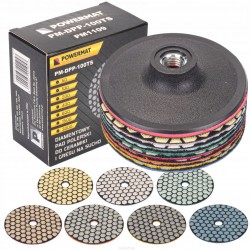 TARCZA DIAMENTOWA ZESTAW DO SZLIFOWANIA GRESU DYSK POWERMAT PM-DPP-100TS