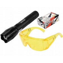 YATO LATARKA UV LED AKUMULATOROWA + OKULARY TESTER KLIMATYZACJI YT-08587