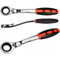 YATO KLUCZ OCZKOWY 24MM Z GRZECHOTKĄ GRZECHOTKA ODGIĘTY CrV 72ZĘBY YT-02385