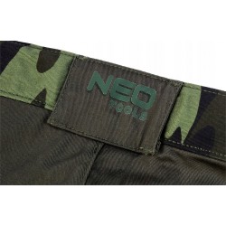 NEO KRÓTKIE SPODENKI ROBOCZE CAMO DO PASA KIESZENIE 81-271 ROZMIAR XS/46