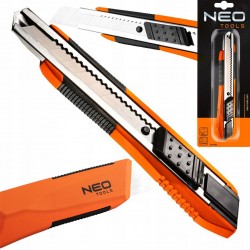 NEO NÓŻ OSTRZE ŁAMANE 18MM GUMOWANE WYKOŃCZENIE