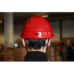 NEO HEŁM KASK BHP BUDOWLANY ROBOCZY OCHRONNY CZERW