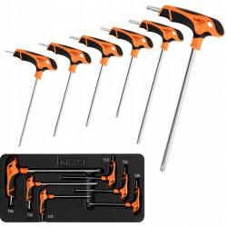 NEO ZESTAW KLUCZY KLUCZE TORX TYP T 6 SZTUK WKŁAD DO SZAFKI SZUFLADY 84-264