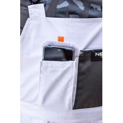 NEO SPODNIE ROBOCZE OGRODNICZKI SZELKI HD+ BIAŁE OXFORD 81-140 r. M/50