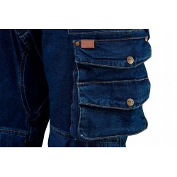 NEO SPODNIE ROBOCZE DENIM DO PASA WZMOCNIONE BAWEŁNA OXFORD S/48 + PASEK