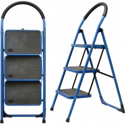 GEKO DRABINA DRABINKA 3-STOPNIOWA SKŁADANA DO 150kg ANTYPOŚLIZGOWA 72cm