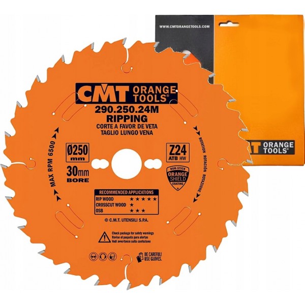 CMT PIŁA PILARKA TARCZOWA TARCZA DO CIĘCIA WZDŁUŻNEGO 250X30MM 290.250.24M CMT PIŁA PILARKA TARCZOWA TARCZA DO CIĘCIA WZDŁUŻNEGO 250X30MM 290.250.24M
