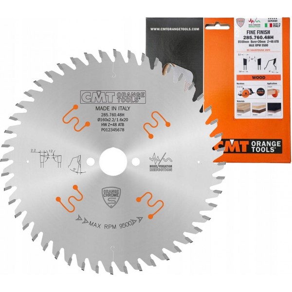 CMT TARCZA WYKOŃCZENIOWA CHROMOWANA DO LAMINATU 160X20MM 48Z 285.760.48H