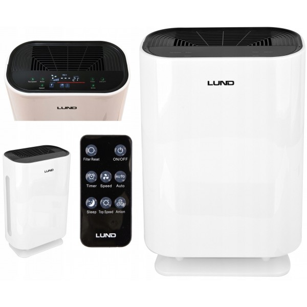 LUND OCZYSZCZACZ POWIETRZA 40W 220M3/H HEPA 4 ETAPY CZYSZCZENIA BIAŁY 66930 LUND OCZYSZCZACZ POWIETRZA 40W 220M3/H HEPA 4 ETAPY CZYSZCZENIA BIAŁY 66930